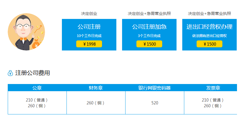 2017年上海小公司注册流程及费用